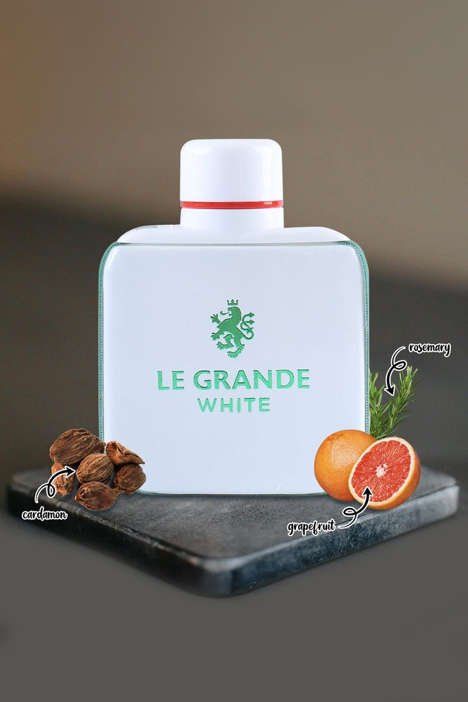 Le Grande White Spray Cologne For Men 100ml/3.4 fl.oz. - Riah Fashion