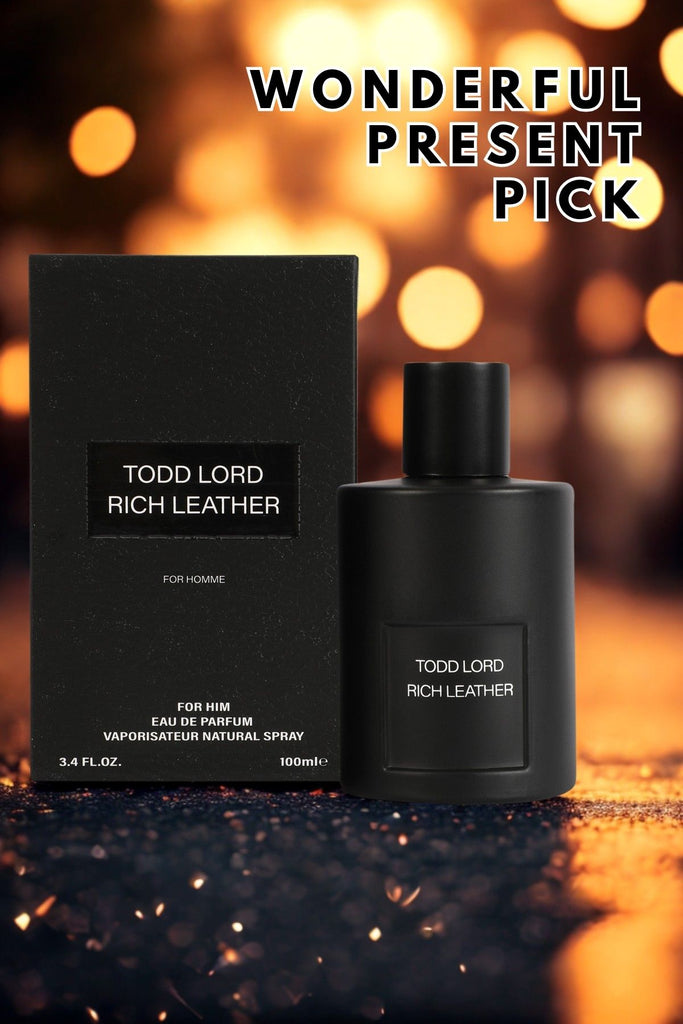 TODD LORD RICH LEATHER SPRAY COLOGNE EAU DE PARFUM FOR MEN - 100ML/3.4 FL.OZ