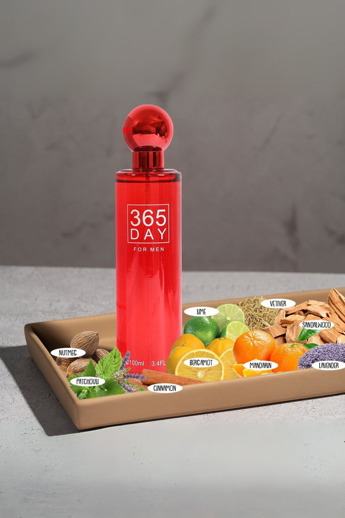 365 DAY FOR MEN RED SPRAY COLOGNE EAU DE TOILETTE FOR MEN - 100ML/3.4 FL.OZ.