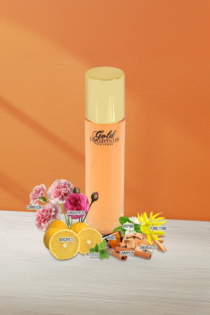 GOLD DIAMOND SPRAY PERFUME EAU DE PARFUM FOR WOMEN - 100ML/3.4 FL.OZ