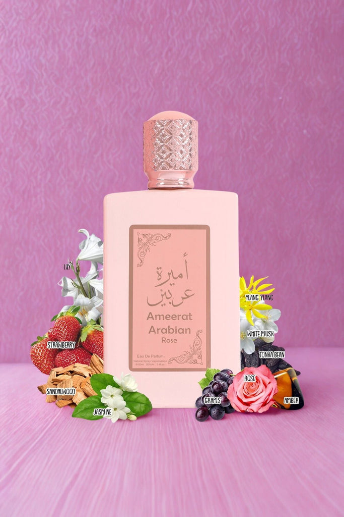 AMEERAT ARABIAN ROSE SPRAY PERFUME EAU DE PARFUM FOR WOMEN - 100ML/3.4FL.OZ.