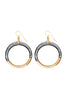 CAST RESIN COMBO HOOP DANGLE EARRING
