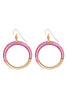 CAST RESIN COMBO HOOP DANGLE EARRING