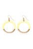 CAST RESIN COMBO HOOP DANGLE EARRING