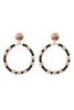 RONDELLE BEADS ROUND POST EARRINGS