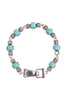 WESTERN CONCHO NATURAL STONE EMBELISHED MAGNETIC BRACELET