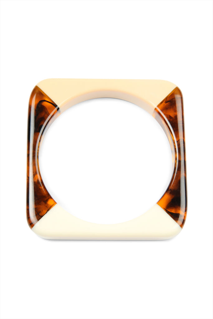 SQUARE RESIN CAST BANGLE BRACELET