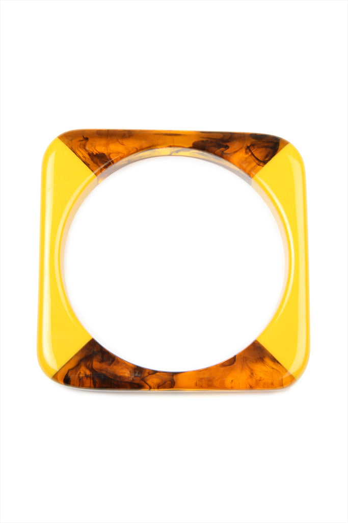 SQUARE RESIN CAST BANGLE BRACELET