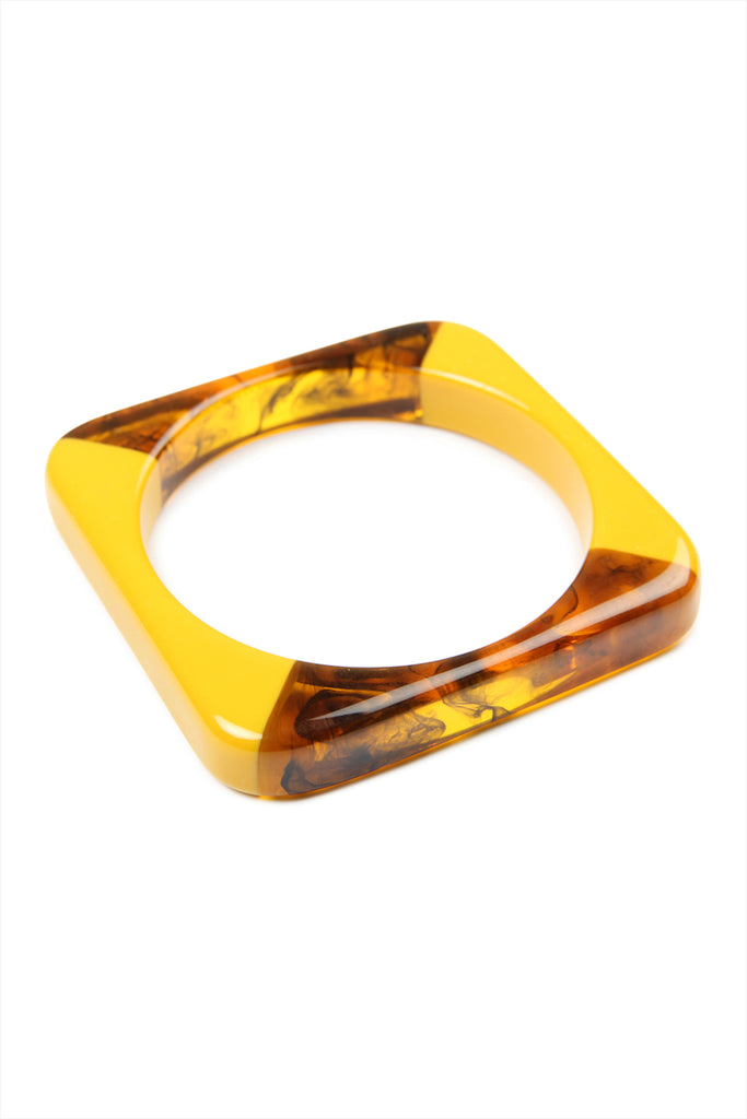 SQUARE RESIN CAST BANGLE BRACELET