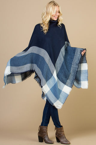 PONCHO WITH POCKET3 ASSORTED COLORS