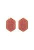 DRUZY HEXAGON POST EARRINGS