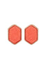 DRUZY HEXAGON POST EARRINGS