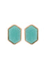 DRUZY HEXAGON POST EARRINGS