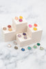 DRUZY HEXAGON POST EARRINGS