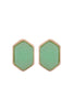 DRUZY HEXAGON POST EARRINGS