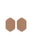 DRUZY HEXAGON POST EARRINGS