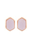 DRUZY HEXAGON POST EARRINGS