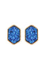 DRUZY HEXAGON POST EARRINGS