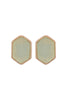 DRUZY HEXAGON POST EARRINGS