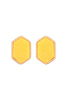 DRUZY HEXAGON POST EARRINGS