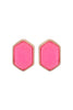 DRUZY HEXAGON POST EARRINGS