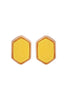 DRUZY HEXAGON POST EARRINGS