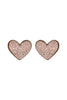 HEART DRUZY STUD EARRINGS