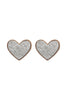 HEART DRUZY STUD EARRINGS