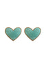 HEART DRUZY POST EARRINGS