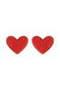 HEART DRUZY POST EARRINGS