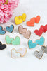 HEART DRUZY POST EARRINGS