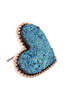 HEART DRUZY POST EARRINGS