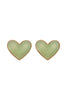 HEART DRUZY POST EARRINGS