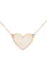 VALENTINE HEART DRUZY PENDANT NECKLACE AND EARRING SET