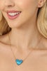 VALENTINE HEART DRUZY PENDANT NECKLACE AND EARRING SET
