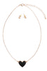 VALENTINE HEART DRUZY PENDANT NECKLACE AND EARRING SET