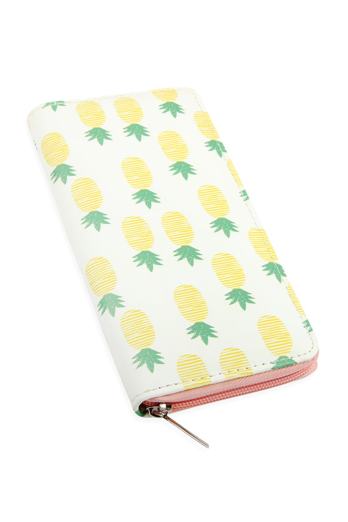 PINEAPPLE CUTE DIGITAL PRINTED SINGLE ZIPPER WALLET