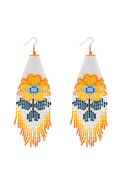 Handmade Dainty Glass Beads Threader Earrings for Women Fishhook Fashion  Jewelry