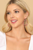 WIRE TEARDROP GLASS BEADS FISH HOOK EARRINGS
