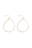 WIRE TEARDROP GLASS BEADS FISH HOOK EARRINGS
