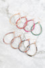 WIRE TEARDROP GLASS BEADS FISH HOOK EARRINGS