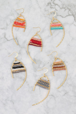 LEAVES VINE HOOP EARRINGS