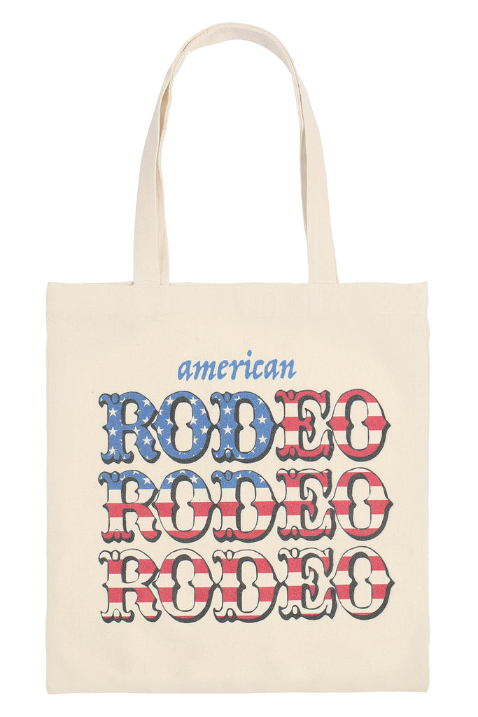 AMERICAN RODEO MINIMALIST PRINT TOTE BAG