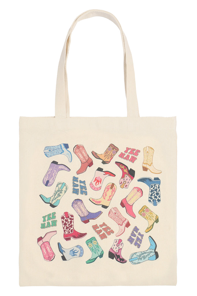 YEE HAW MINIMALIST PRINT TOTE BAG