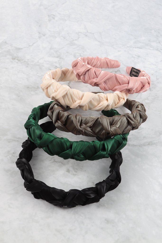 BRAIDED KNOT LEATHER HEADBAND HAIR ACCESORIES