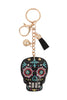 SUGAR SKUL RHINESTONE TASSEL KEYCHAIN