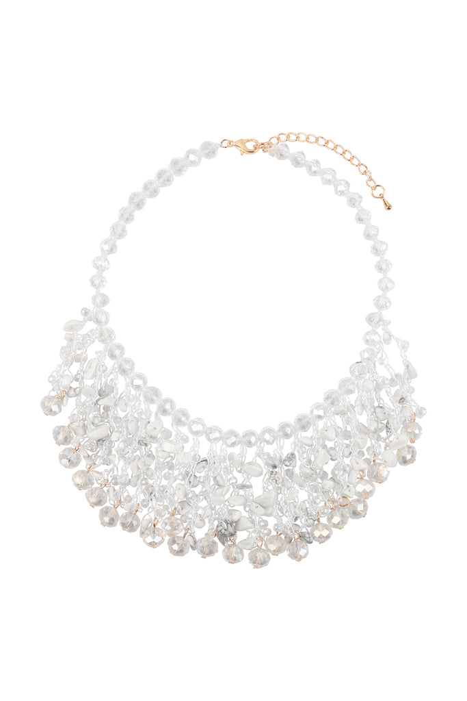 GLASS BEADS STATEMENT BIB NECKLACE