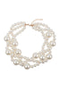 MULTI SIZE CLUSTER PEARL CHOKER NECKLACE