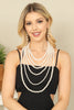 LAYERED PEARL BEADS NECKLACE