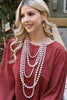 MULTILAYERED BEADS NECKLACE AND EARRINGS SET